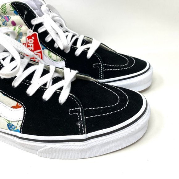 💖MEGA SALE💖VANS SK8-HI  Men Butterfly Floral Black White Canvas  VN0A5HXVUC0 - Picture 8 of 10